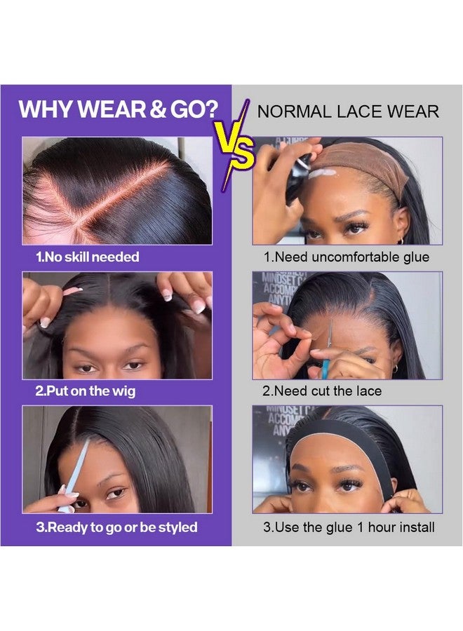 Ailwelia Wear and Go Glueless Wig Bob Wig Human Hair 200% Density 5x5 HD Lace Closure Wigs Human Hair Wigs For Black Women Human Hair Glueless Wigs 5x5 Closure Wigs Human Hair Pre Plucked Bob 14 Inch - Image 5