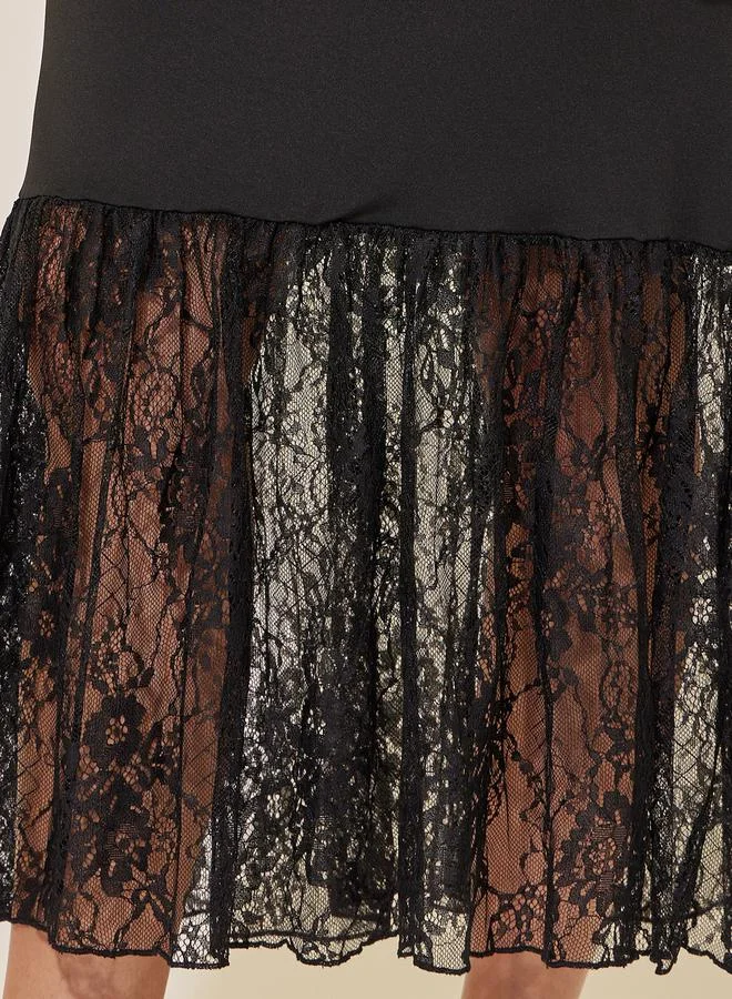 Take Two Lace Hem Midi Dress