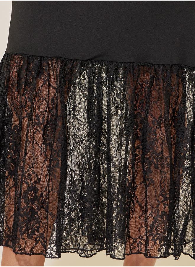 Take Two Lace Hem Midi Dress  - Image 4