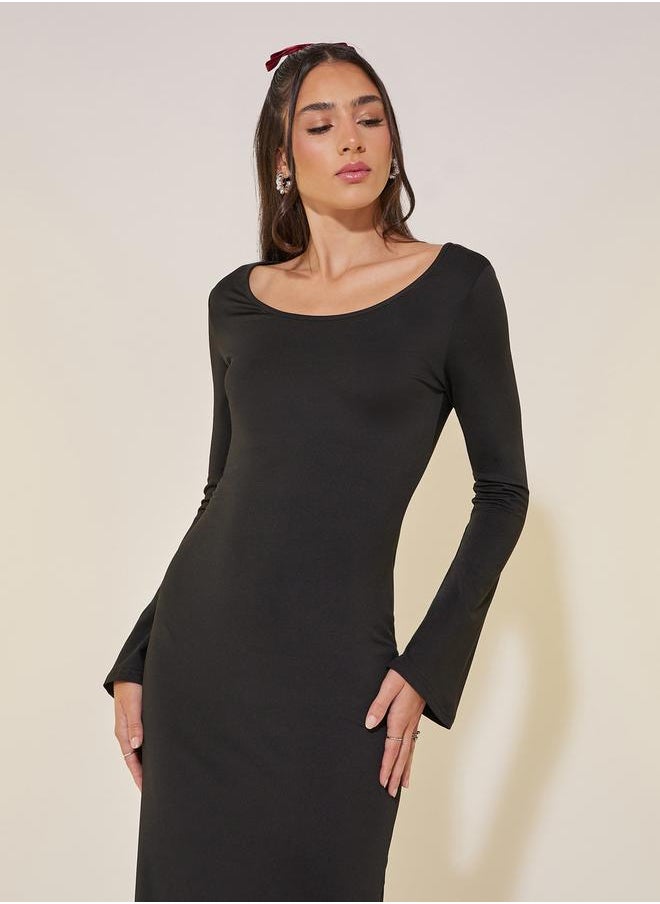 Take Two Lace Hem Midi Dress  - Image 3