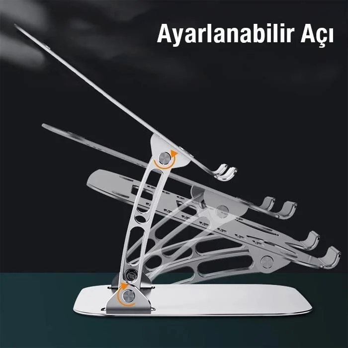 بولهاموبيل Polham Heat Output Angle and Height Adjustable Desktop Tablet, Notebook Stand, Stand Between 4-17.3 Inches