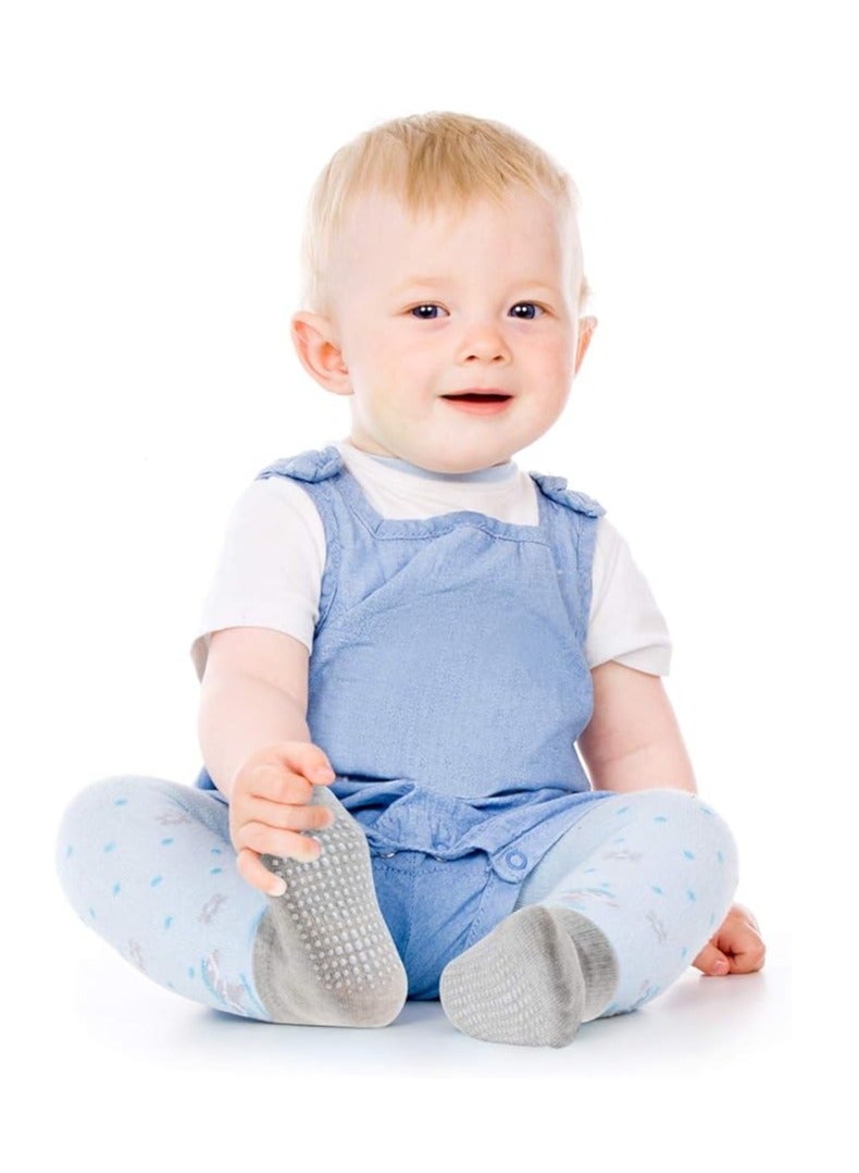 CICILADY CICILADY  12 Pairs Anti Slip Baby Ankle Socks with Non Skid Grips for Toddler Kids Boys Girls  - Image 4