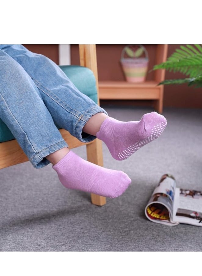 CICILADY CICILADY  12 Pairs Anti Slip Baby Ankle Socks with Non Skid Grips for Toddler Kids Boys Girls  - Image 5
