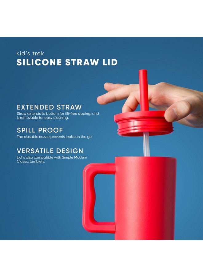 Simple Modern Kids 24 oz Tumbler with Handle and Silicone Straw Lid | Spill Proof and Leak Resistant | Reusable Stainless Steel Bottle | Gift for Kids Boys Girls | Trek Collection | Confetti - Image 4