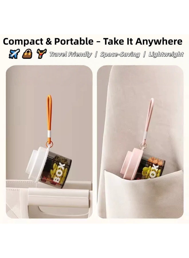 علبة حبوب محمولة، تنظيم حبوب السفر، 4 مقصورات كبيرة، مناسبة للاستخدام اليومي أو حامل طب السفر الأسبوعى للحبوب، الفيتامينات وزيت السمك - Image 4