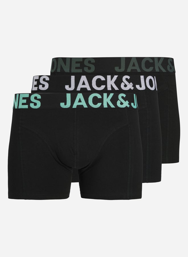 جاك اند جونز حزمة من 3 سراويل داخلية بخصر مطبع - Image 1