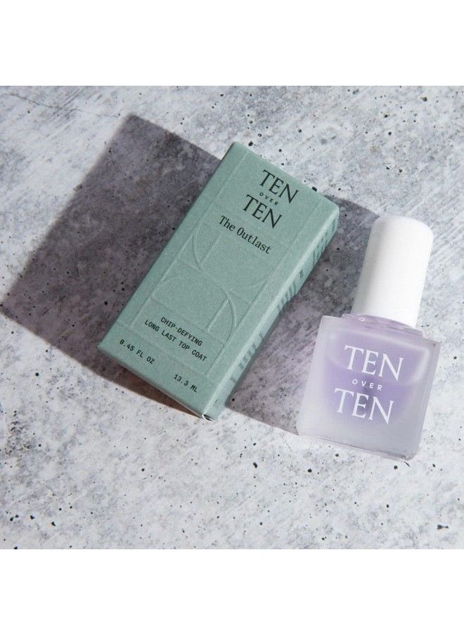 Tenoverten The Outlast Chipresistant Top Coat Clean Natural Nontoxic Nail Care (0.45 Fl Oz 13.3 Ml)  - Image 3