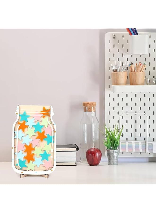erorex Stars Reward Jar For Kids Star Jar Reward System Incentive Jar For Classroom Magnetic Class Chore Bulletin Board Behavior Jar Classroom Management Tool Magnets Included - Image 3