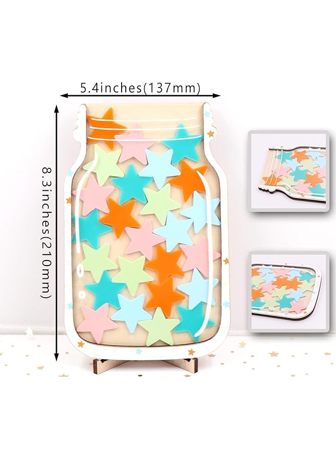 erorex Stars Reward Jar For Kids Star Jar Reward System Incentive Jar For Classroom Magnetic Class Chore Bulletin Board Behavior Jar Classroom Management Tool Magnets Included - Image 5