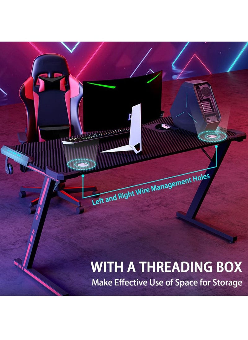 Arabest - Gaming Desk,100cm PC Computer Desk, Home Office Desk Table Gamer Workstation, Simple Game Table, Black - Image 1