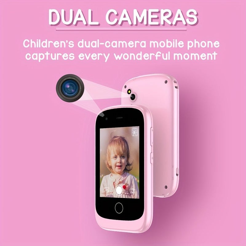Pink Unicorn Puzzle Phone Toy 17 Games Kids Camera Music Alarm Gift - Image 2