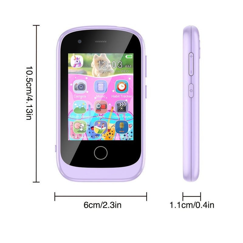 Pink Unicorn Puzzle Phone Toy 17 Games Kids Camera Music Alarm Gift - Image 3