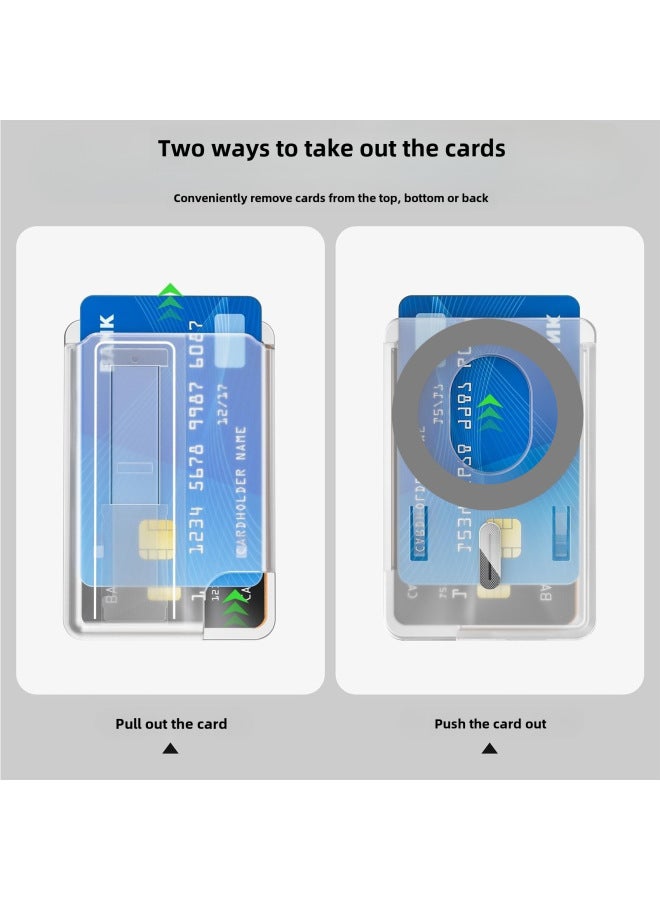 Suitable For Apple Iphone15/14/magsafe Mobile Phone Magnetic Card Holder Ring Holder Bank Card Holder - Image 4