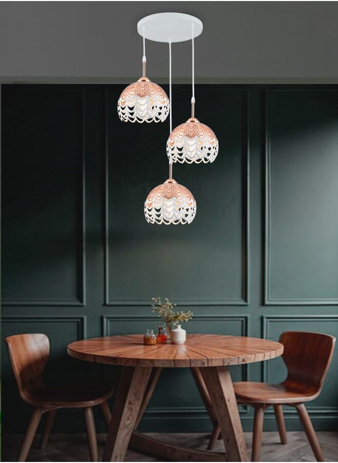 Best Power Modern Pendant Ceiling Light 6149-3 with E27 Lamp Base, 40W Max, Adjustable Length 80cm - Elegant Hanging Light Fixture (Lamp Not Included)  - Image 2