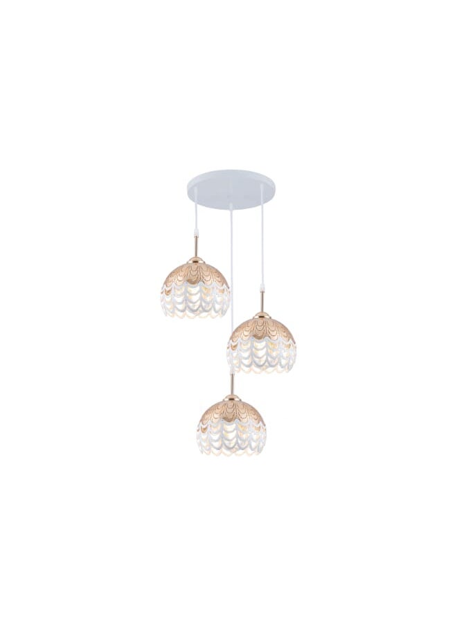 Best Power Modern Pendant Ceiling Light 6149-3 with E27 Lamp Base, 40W Max, Adjustable Length 80cm - Elegant Hanging Light Fixture (Lamp Not Included)  - Image 4