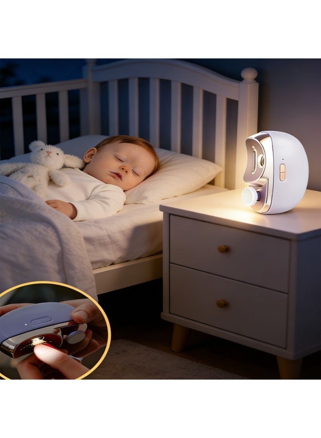 فيدوس مقص أظافر كهربائي، مقص أظافر كهربائي أوتوماتيكي للتلميع 2 في 1، أداة تشذيب أظافر متعددة الوظائف، مناسب لكبار السن والأطفال والبالغين (بنفسجي). - Image 4