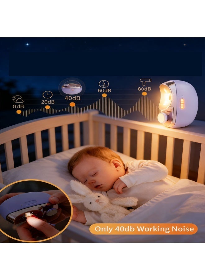 فيدوس مقص أظافر كهربائي، مقص أظافر كهربائي أوتوماتيكي للتلميع 2 في 1، أداة تشذيب أظافر متعددة الوظائف، مناسب لكبار السن والأطفال والبالغين (بنفسجي). - Image 3