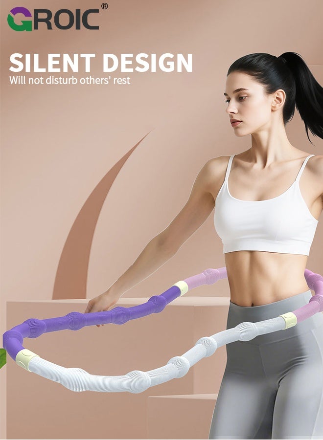 GROIC Spring Hula Hoop, Infinity Hoop, Weighted Hula Hoop, Hula Hoops for Adults, Weighted Hula Hoops for Women, Waist-Friendly Design, Portable Slimming Exercise Equipment for Home - 2KG - Image 4