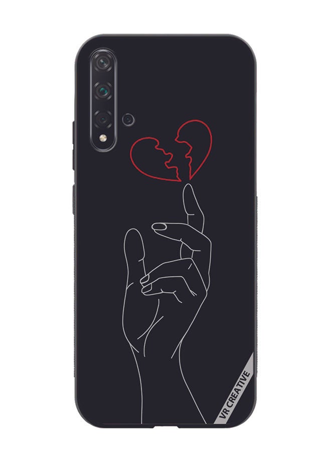 VR CREATIVE Protective Case Cover For Huawei Nova 5T Heart Broken Design Multicolour - Image 1