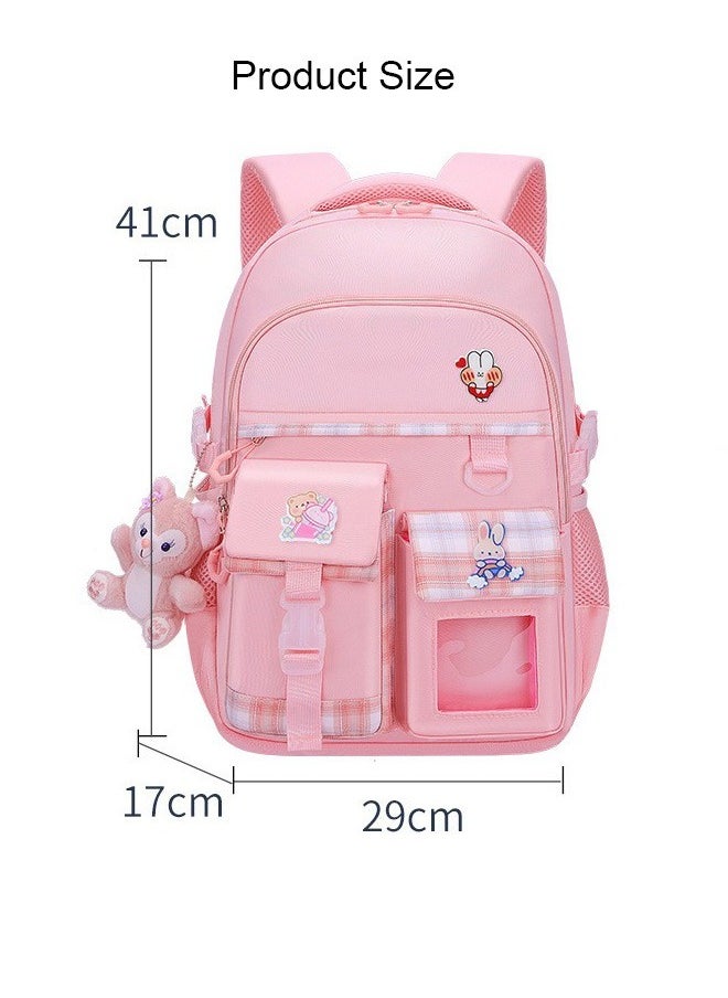 DUNISO - Girls School Backpacks Book Bag with Compartments for Teen Girl Kid Students Elementaryac School Kids' School Bag - Image 1