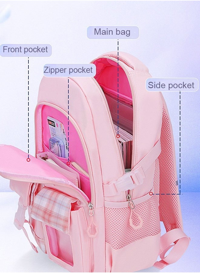 DUNISO - Girls School Backpacks Book Bag with Compartments for Teen Girl Kid Students Elementaryac School Kids' School Bag - Image 1