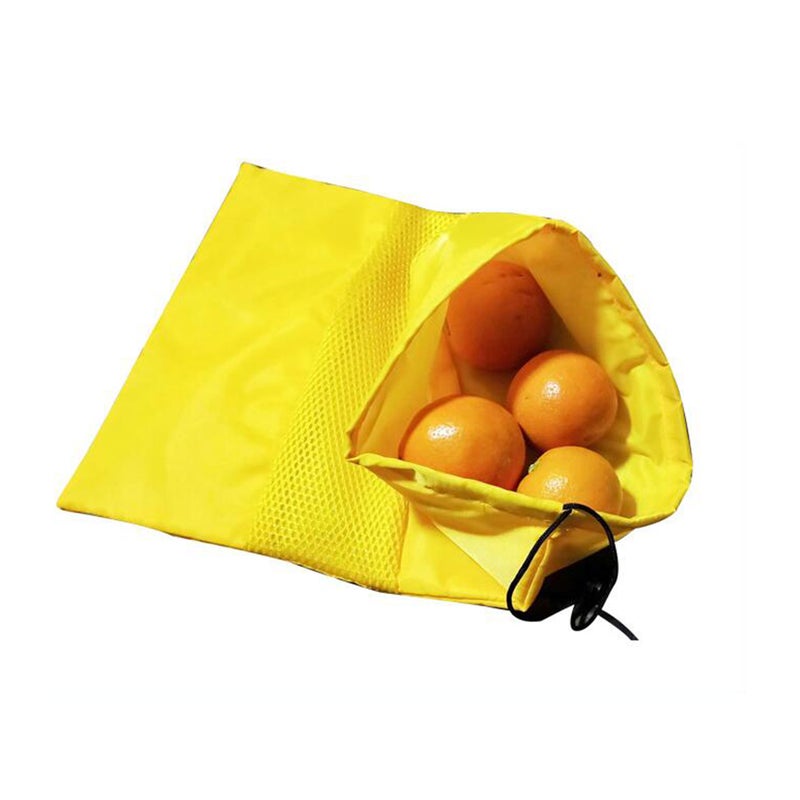 2PCS Grocery -care Storage Bag Drawstring Handbag Reusable Foldable Shopping Bags (Yellow) - Image 5