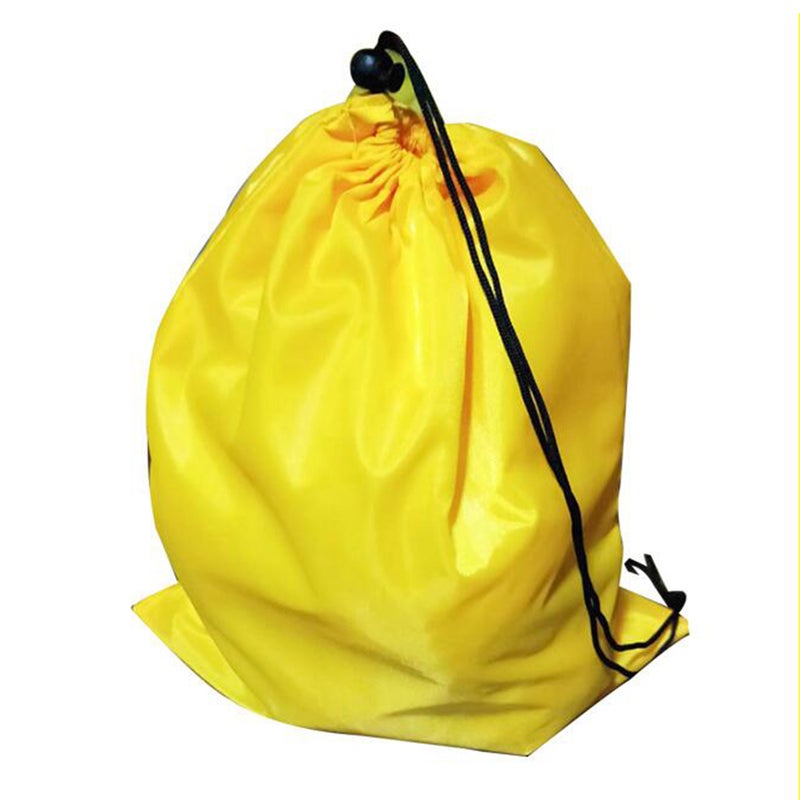 2PCS Grocery -care Storage Bag Drawstring Handbag Reusable Foldable Shopping Bags (Yellow) - Image 3