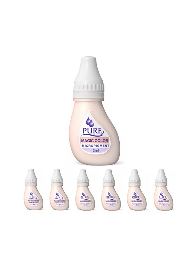 PURE صبغة الميكروبلايدينغ بدون خلط صبغة الحواجب لتظليل شعر السكتة السحرية 3 مل × 6 زجاجات - Image 1