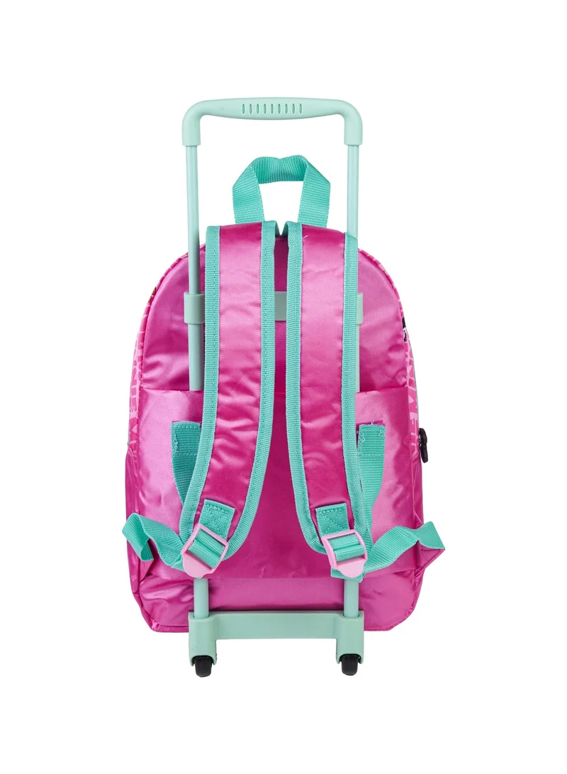 Disney  Disney Minnie Mouse Toddler 3-in-1 Trolley Set 13" – Official Minnie Mouse Rolling Backpack with Water Bottle & Lunch Box, Wheeled Preschool School Bag Set for Kids | Girls School Bag for Women | Best Price UAE