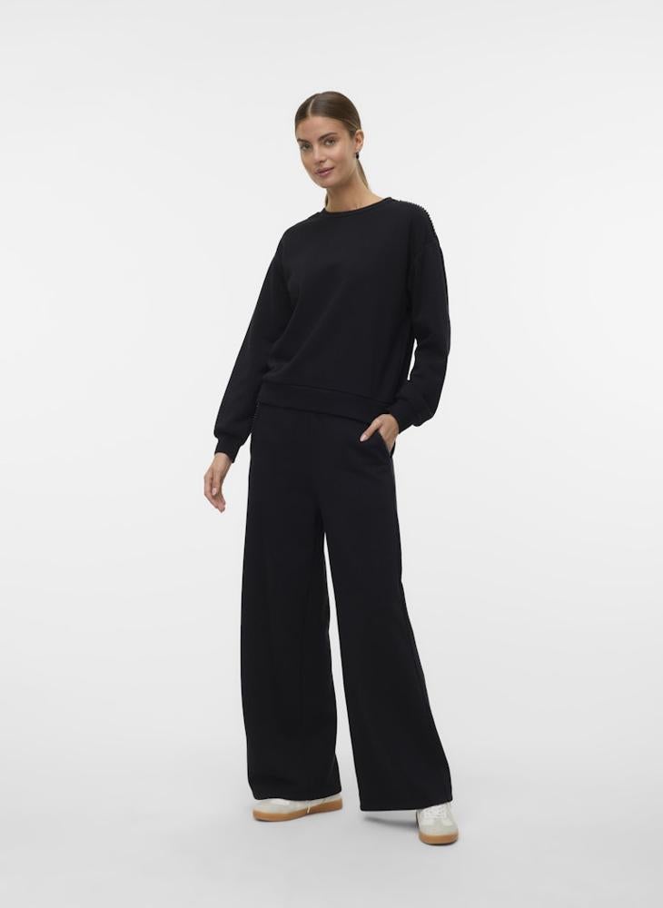 فيرو مودا بلوزة بياقة دائرية ولؤلؤ من فيم دايزي - Image 4