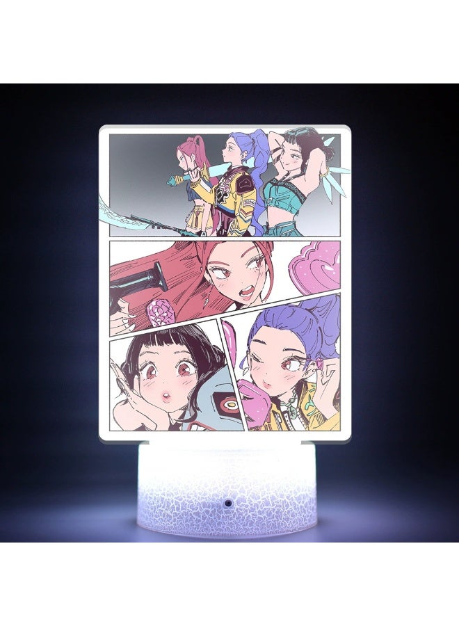 K-Pop Demon Hunters movie peripheral printed remote control 16-color night light is the best gift for family and friends