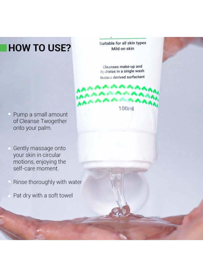 So True Sotrue Cleanse Twogether Hydrating Face Wash & Makeup Remover, Hyaluronic Acid & Olivem 300+, For All Skin Types, Pore Cleansing with Dirt Magnet Technology, Men & Women,100ml - Image 5