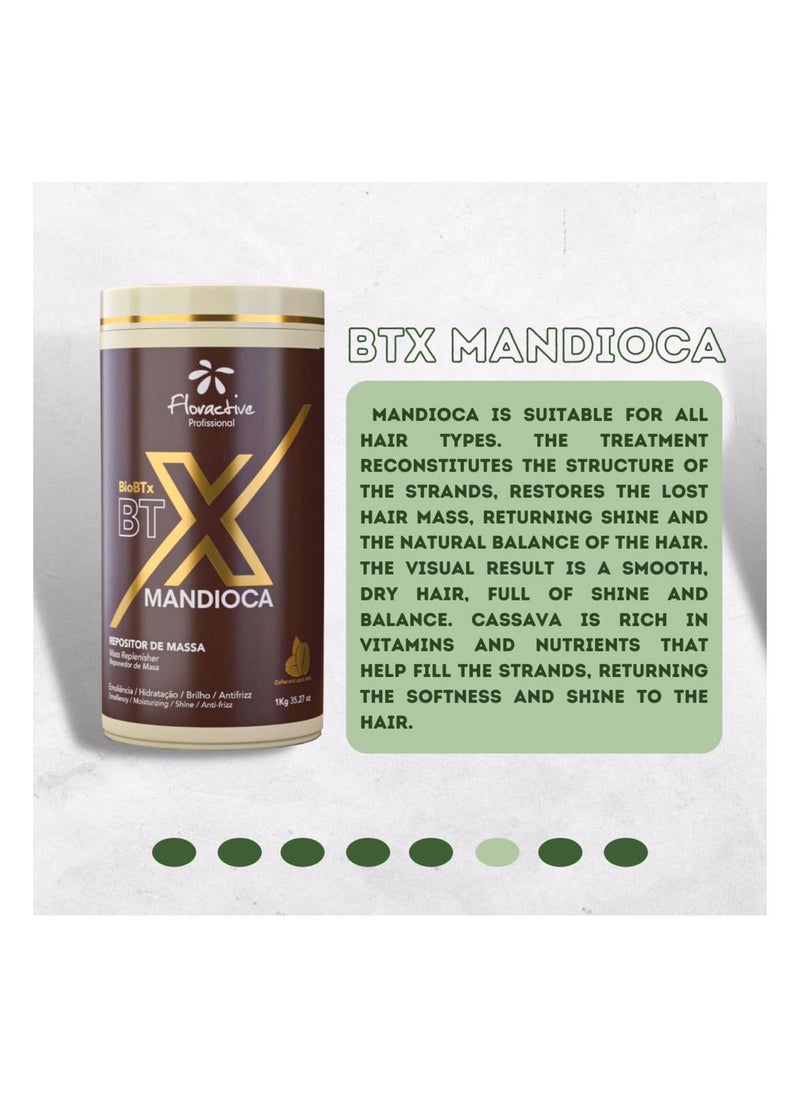 Floractive - Floractive Bio Btx Mandioca Anti Frizz Hair Mask 1kg - Image 1