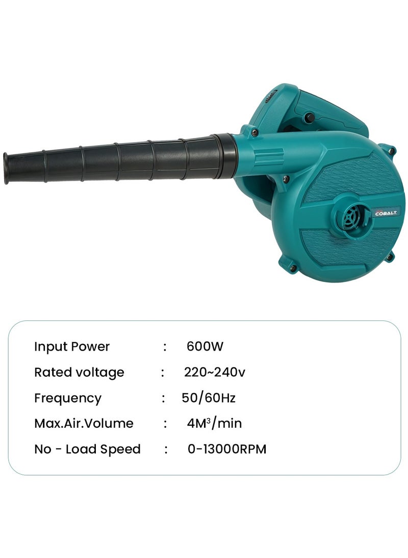 COBALT Electric Air Blower 600W  Dual Function Blower & Vacuum 13000 RPM 5-Speed Adjustment 4m³/min Air Volume CB-600 - Image 3
