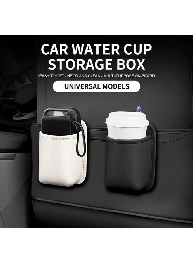 Black Car Cup Holder Organizer Multi Functional Storage Box No Tools Needed - Image 3