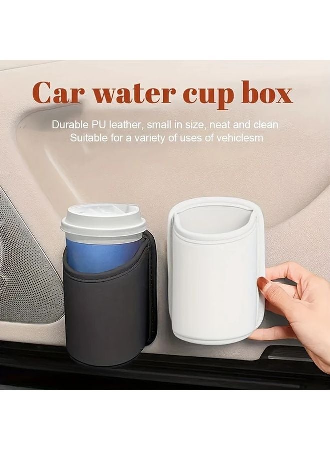 Black Car Cup Holder Organizer Multi Functional Storage Box No Tools Needed - Image 2