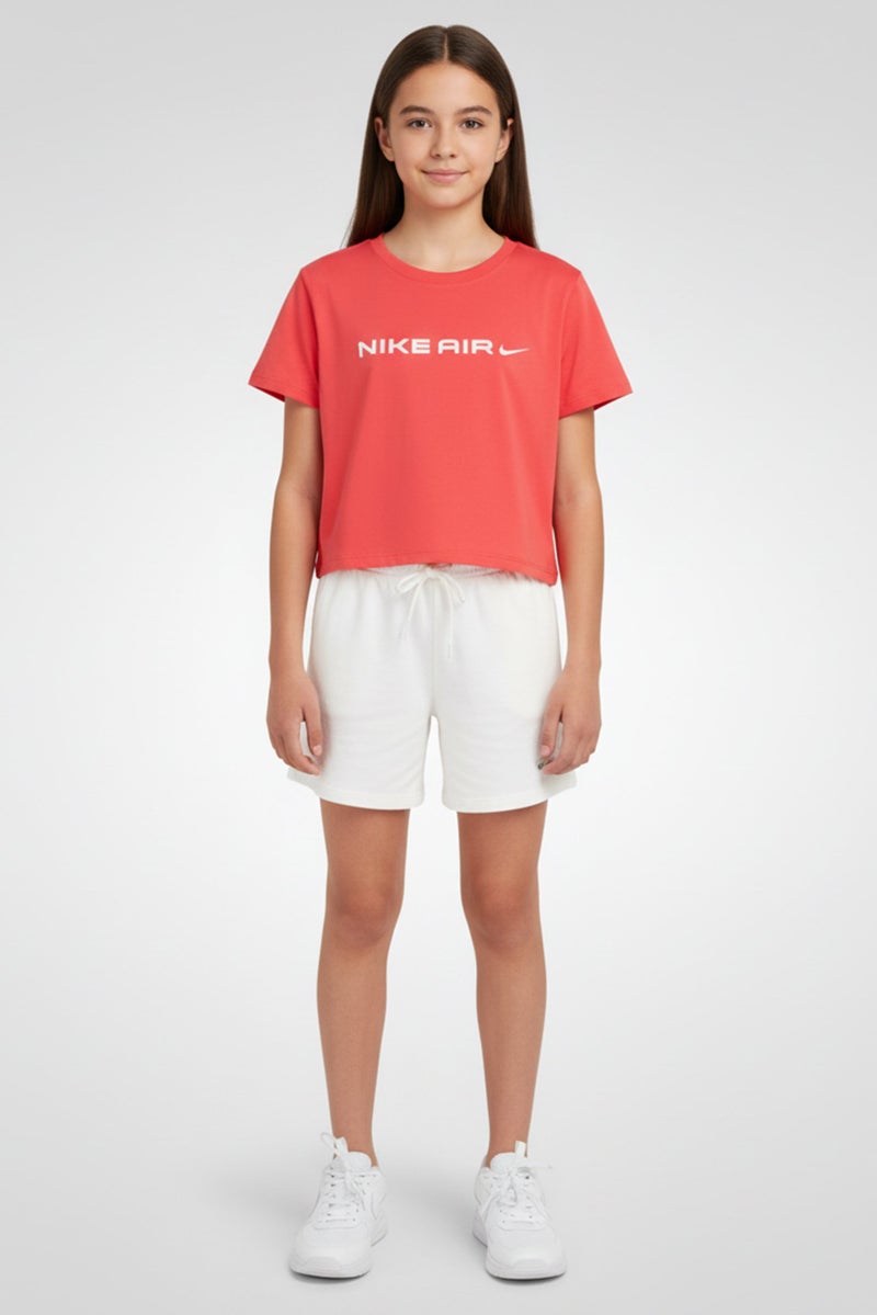 Nike Kids Girl Sportswear Fit Short Sleeve Outdoor T-Shirt, Pink - Image 1