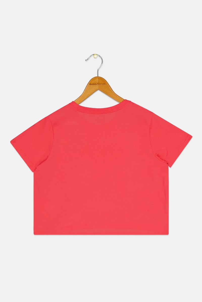 Nike Kids Girl Sportswear Fit Short Sleeve Outdoor T-Shirt, Pink - Image 3