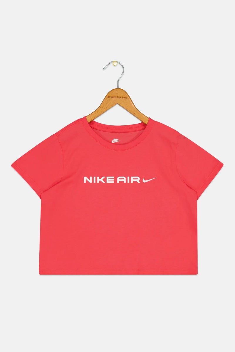 Nike Kids Girl Sportswear Fit Short Sleeve Outdoor T-Shirt, Pink - Image 2