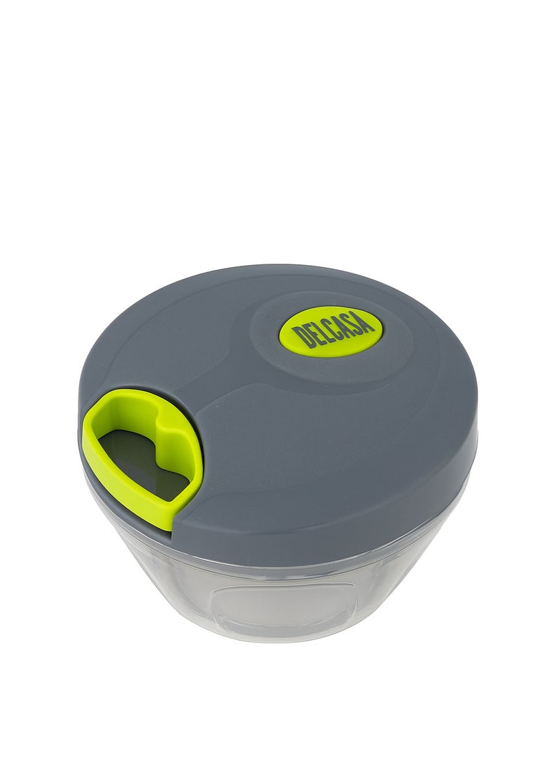 Mini Pull Chopper 3 Blade in Grey with Lime Green Accents– 450ml - Image 3