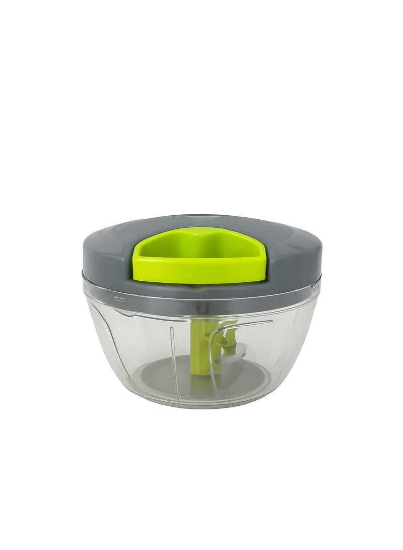 Mini Pull Chopper 3 Blade in Grey with Lime Green Accents– 450ml - Image 2