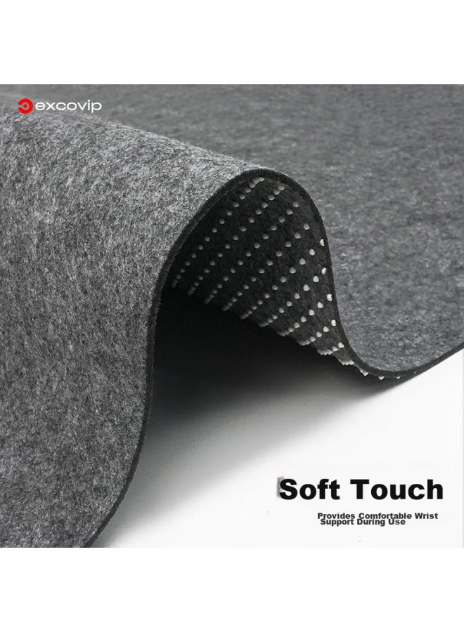 Exco Mouse Pad, Felt Desk Mat, Extra Large 1000*500mm, Computer Desk, Office, Gaming, Keyboard Pad, Wear-resistant, Non-slip, Rubber Bottom, Thickened, Wool Needle, Desk Mat, Dark Gray 0248 - Image 3