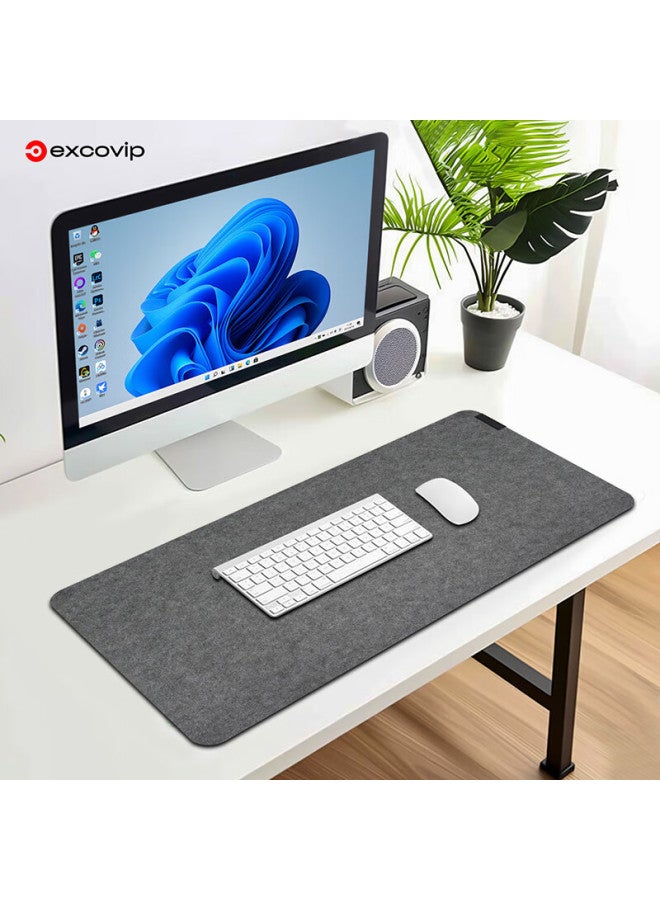 Exco Mouse Pad, Felt Desk Mat, Extra Large 1000*500mm, Computer Desk, Office, Gaming, Keyboard Pad, Wear-resistant, Non-slip, Rubber Bottom, Thickened, Wool Needle, Desk Mat, Dark Gray 0248 - Image 5