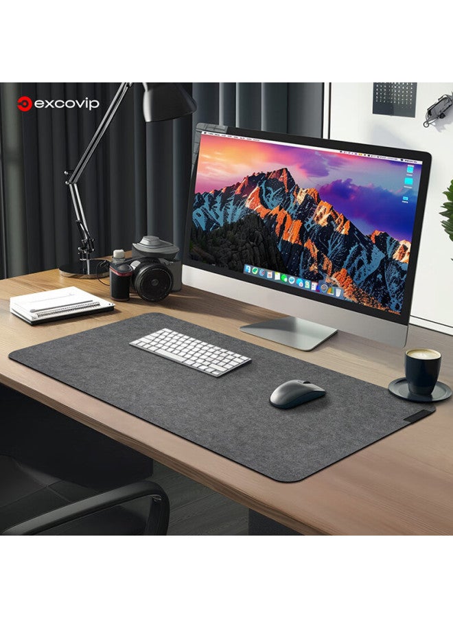 Exco Mouse Pad, Felt Desk Mat, Extra Large 1000*500mm, Computer Desk, Office, Gaming, Keyboard Pad, Wear-resistant, Non-slip, Rubber Bottom, Thickened, Wool Needle, Desk Mat, Dark Gray 0248 - Image 4