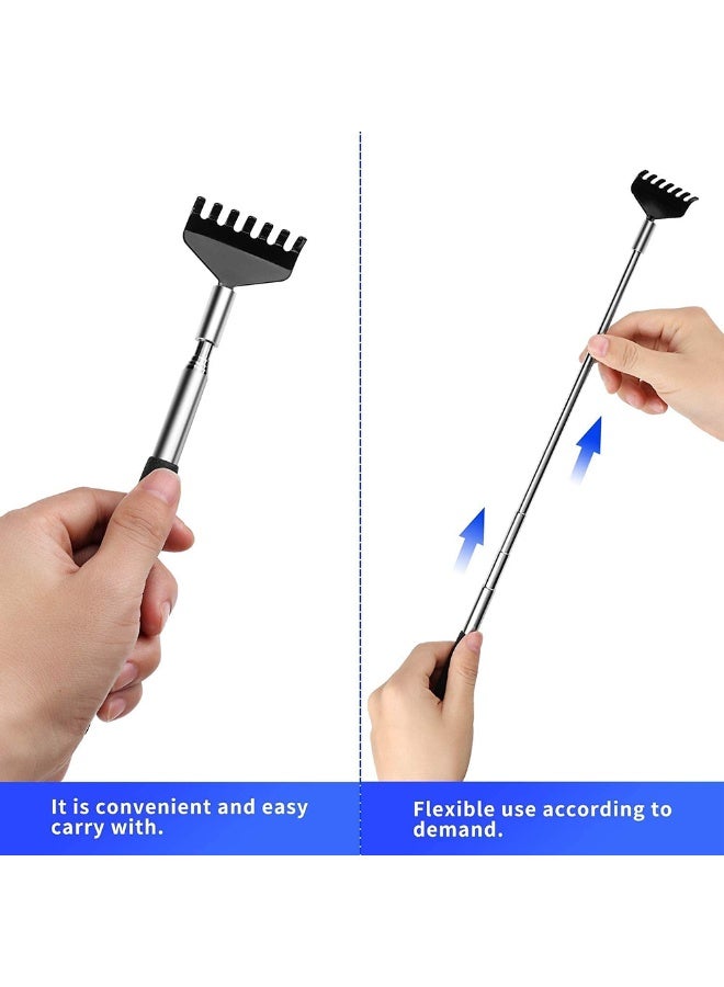 2pcs Back Scratcher, Black Portable Extendable Back for Men Women Itch Relief (7.87 to 26.77 Inch) - Image 4
