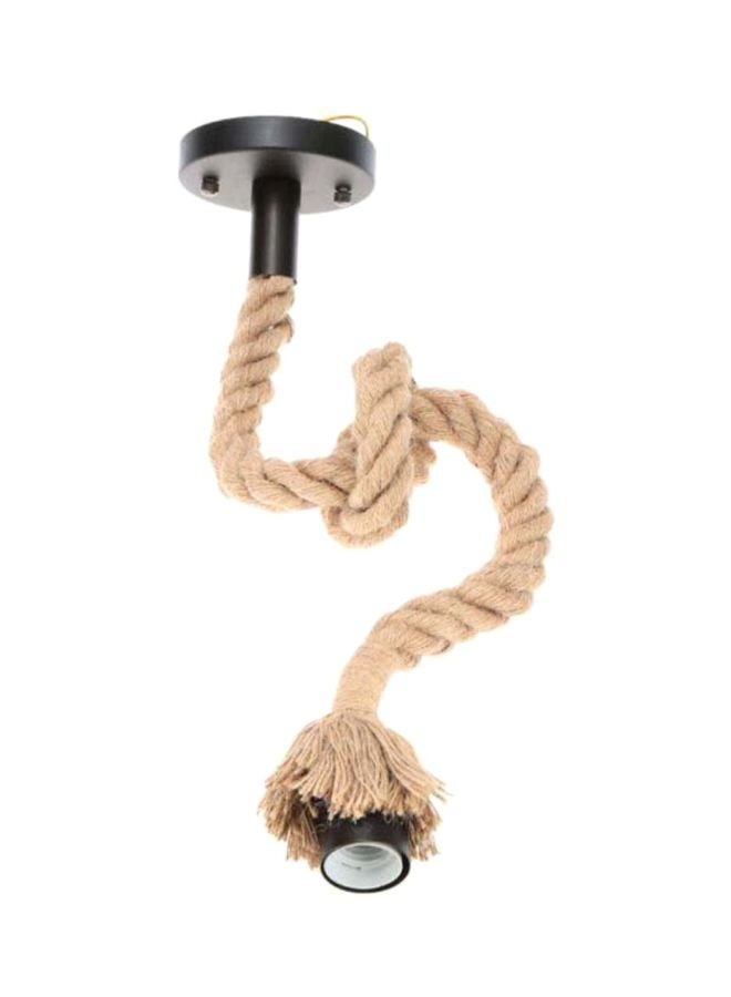 Generic Rope Hanging Ceiling Light Beige/Black 50cm  - Image 1