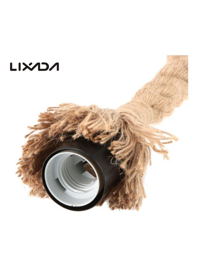 Generic Rope Hanging Ceiling Light Beige/Black 50cm  - Image 2