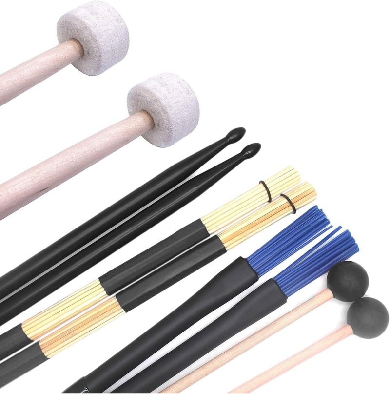 TUOREN Large Drum Sticks Bag with 6 Pair Drum Stick and Mallet Set - Image 5