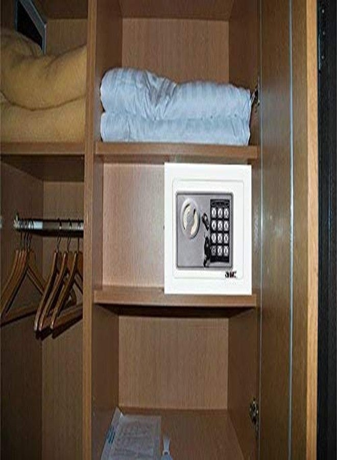 ستوك خزنة إلكترونية صغيرة من SToK (ST-ES1723-W) - خزانة آمنة للمنزل والمكتب | الحجم: 23×17×17 سم | حافظ على مقتنياتك الثمينة آمنة! - أبيض (ضمان لمدة عام واحد خارج الموقع) - Image 4