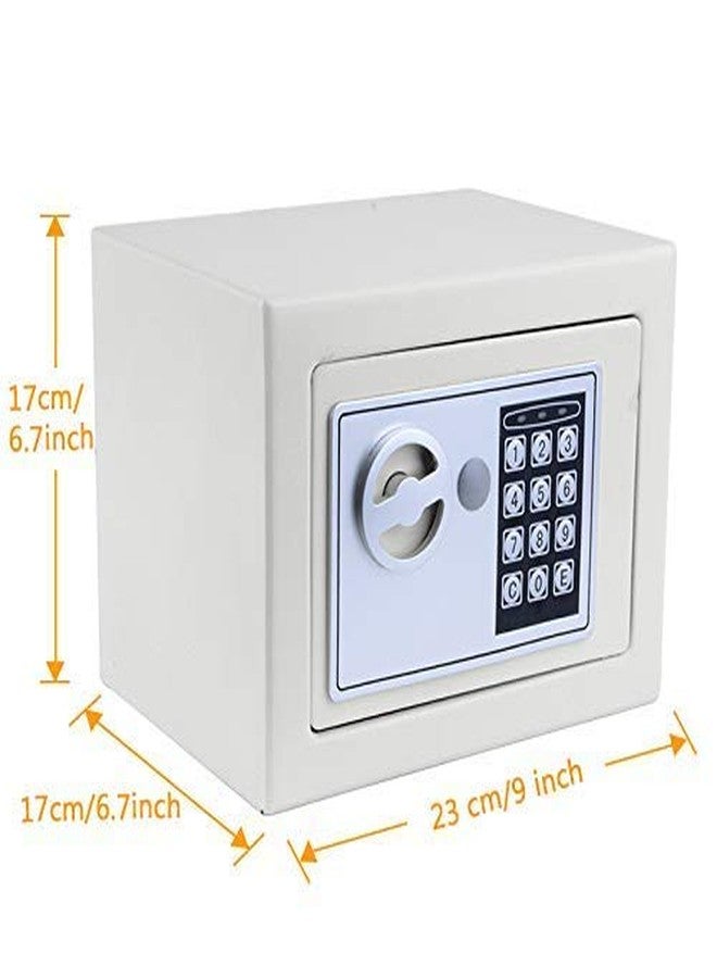 ستوك خزنة إلكترونية صغيرة من SToK (ST-ES1723-W) - خزانة آمنة للمنزل والمكتب | الحجم: 23×17×17 سم | حافظ على مقتنياتك الثمينة آمنة! - أبيض (ضمان لمدة عام واحد خارج الموقع) - Image 2